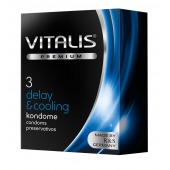 Презервативы VITALIS PREMIUM delay   cooling с охлаждающим эффектом - 3 шт. - Vitalis - купить с доставкой в Магнитогорске