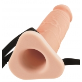 Телесный реалистичный фаллоимитатор с полостью Silicone Hollow Extension - 20 см. - Pipedream - купить с доставкой в Магнитогорске