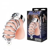 Серебристая клетка для члена Urethral Play Cage - BlueLine - купить с доставкой в Магнитогорске