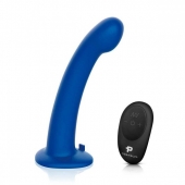 Синяя насадка Remote Control P-Spot G-Spot с черными трусиками - 20 см. - Pegasus - купить с доставкой в Магнитогорске