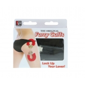 Металлические наручники с чёрной меховой опушкой - Dream Toys - купить с доставкой в Магнитогорске