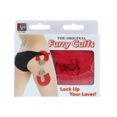 Металлические наручники с красной меховой опушкой METAL HANDCUFF WITH PLUSH RED - Dream Toys - купить с доставкой в Магнитогорске
