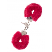 Металлические наручники с красной меховой опушкой METAL HANDCUFF WITH PLUSH RED - Dream Toys - купить с доставкой в Магнитогорске