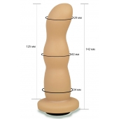 Телесная рельефная насадка Harness - 14,2 см. - LOVETOY (А-Полимер) - купить с доставкой в Магнитогорске