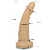 Телесная гладкая насадка Harness - 14,7 см. - LOVETOY (А-Полимер) - купить с доставкой в Магнитогорске