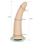 Телесная гладкая насадка-фаллоимитатор Harness - 17 см. - LOVETOY (А-Полимер) - купить с доставкой в Магнитогорске