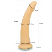 Телесная гладкая насадка-фаллоимитатор Harness - 20 см. - LOVETOY (А-Полимер) - купить с доставкой в Магнитогорске