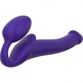 Фиолетовый безремневой страпон Silicone Bendable Strap-On - size M - Strap-on-me - купить с доставкой в Магнитогорске