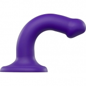 Фиолетовый фаллоимитатор-насадка Strap-On-Me Dildo Dual Density size S - 17 см. - Strap-on-me - купить с доставкой в Магнитогорске