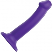 Фиолетовый фаллоимитатор-насадка Strap-On-Me Dildo Dual Density size M - 18 см. - Strap-on-me - купить с доставкой в Магнитогорске