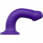 Фиолетовый фаллоимитатор-насадка Strap-On-Me Dildo Dual Density size L - 19 см. - Strap-on-me - купить с доставкой в Магнитогорске