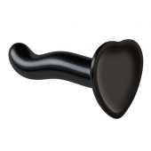 Черный фаллоимитатор-насадка Strap-On-Me P G spot Dildo size S - 16,4 см. - Strap-on-me - купить с доставкой в Магнитогорске