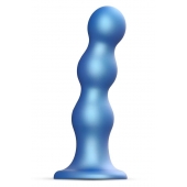 Голубая насадка Strap-On-Me Dildo Plug Balls size S - Strap-on-me - купить с доставкой в Магнитогорске