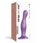 Фиолетовая насадка Strap-On-Me Dildo Plug Curvy size L - Strap-on-me - купить с доставкой в Магнитогорске