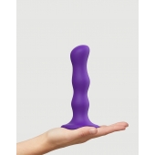 Фиолетовая насадка Strap-On-Me Dildo Geisha Balls size M - Strap-on-me - купить с доставкой в Магнитогорске