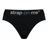 Черные трусики для насадок Heroine Lingerie Harness - size S - Strap-on-me - купить с доставкой в Магнитогорске