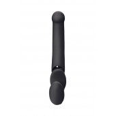 Черный безремневой вибрострапон Silicone Bendable Strap-On - size XL - Strap-on-me - купить с доставкой в Магнитогорске