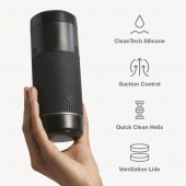 Черный мастурбатор с контролем всасывания Arcwave Pow Stroker - Arcwave - в Магнитогорске купить с доставкой