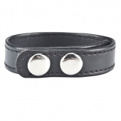 Кольцо на пенис SNAP COCK RING из искусственной кожи на клепках - BlueLine - в Магнитогорске купить с доставкой