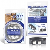 Кольцо на пенис SNAP COCK RING из искусственной кожи на клепках - BlueLine - в Магнитогорске купить с доставкой
