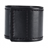 Хомут-утяжка для мошонки из искусственной кожи на липучке VELCRO BALL STRETCHER- 4 см. - BlueLine - в Магнитогорске купить с доставкой