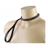 Эффектный сверкающий ошейник с поводком  Гламур - Sitabella - купить с доставкой в Магнитогорске