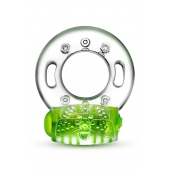 Зеленое эрекционное виброкольцо Arouser Vibrating C-Ring - Blush Novelties - в Магнитогорске купить с доставкой