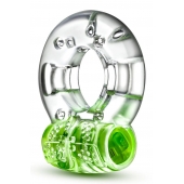 Зеленое эрекционное виброкольцо Arouser Vibrating C-Ring - Blush Novelties - в Магнитогорске купить с доставкой