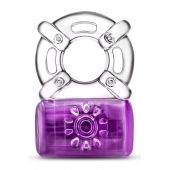 Фиолетовое эрекционное виброкольцо One Night Stand Vibrating C-Ring - Blush Novelties - в Магнитогорске купить с доставкой