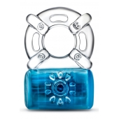 Синее эрекционное виброкольцо One Night Stand Vibrating C-Ring - Blush Novelties - в Магнитогорске купить с доставкой