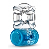 Синее эрекционное виброкольцо One Night Stand Vibrating C-Ring - Blush Novelties - в Магнитогорске купить с доставкой