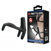 Черная вибронасадка на пенис Vibrating Penis Sling - Baile - в Магнитогорске купить с доставкой
