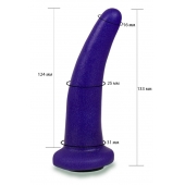 Фиолетовая гладкая изогнутая насадка-плаг - 13,3 см. - LOVETOY (А-Полимер) - купить с доставкой в Магнитогорске