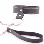 Узкий однослойный ошейник с поводком - Crazy Handmade - купить с доставкой в Магнитогорске