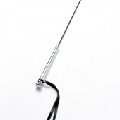 Черный кожаный стек с гладкой ручкой - 55 см. - Crazy Handmade - купить с доставкой в Магнитогорске