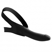 Черный кляп-страпон Masters Mini Face Fuck Strap-On - 14 см. - XR Brands - купить с доставкой в Магнитогорске