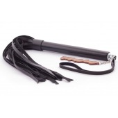 Черная кожаная плеть  Индиго  - 50 см. - Crazy Handmade - купить с доставкой в Магнитогорске