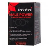 Капсулы для мужчин Erotichard male power с пантогематогеном - 20 капсул (0,370 гр.) - Erotic Hard - купить с доставкой в Магнитогорске