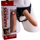 Страпон Харнесс из трусиков и насадки-фаллоса - 17,5 см. - LOVETOY (А-Полимер) - купить с доставкой в Магнитогорске