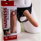 Страпон Харнесс из трусиков и насадки-фаллоса - 17,5 см. - LOVETOY (А-Полимер) - купить с доставкой в Магнитогорске