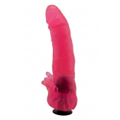 Розовая насадка для страпона с клиторальными лепестками - 18,5 см. - LOVETOY (А-Полимер) - купить с доставкой в Магнитогорске