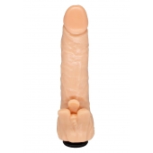 Телесная гелевая насадка-фаллос с клиторальными лепестками - 18,5 см. - LOVETOY (А-Полимер) - купить с доставкой в Магнитогорске