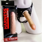 Телесная насадка-фаллос на трусиках с плугом - 16,5 см. - LOVETOY (А-Полимер) - купить с доставкой в Магнитогорске