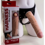 Насадка-фаллос в комплекте с трусиками Harness - 21,6 см. - LOVETOY (А-Полимер) - купить с доставкой в Магнитогорске