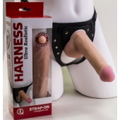 Страпон Harness из двух предметов: трусики с плугом и насадка-фаллос - 17 см. - LOVETOY (А-Полимер) - купить с доставкой в Магнитогорске