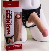 Страпон Harness из двух предметов: регулируемые трусики и насадка-фаллос - 17,5 см. - LOVETOY (А-Полимер) - купить с доставкой в Магнитогорске