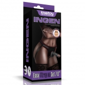Женский темнокожий страпон Easy Strapon Set 7 Inch - 18 см. - Lovetoy - купить с доставкой в Магнитогорске