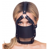 Черный намордник с кляпом-шаром Head Harness With A Gag - Orion - купить с доставкой в Магнитогорске