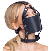 Черный намордник с кляпом-шаром Head Harness With A Gag - Orion - купить с доставкой в Магнитогорске