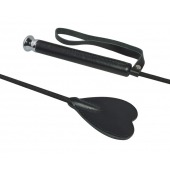 Чёрный стек с шлепком-сердечком - 70 см. - Sitabella - купить с доставкой в Магнитогорске